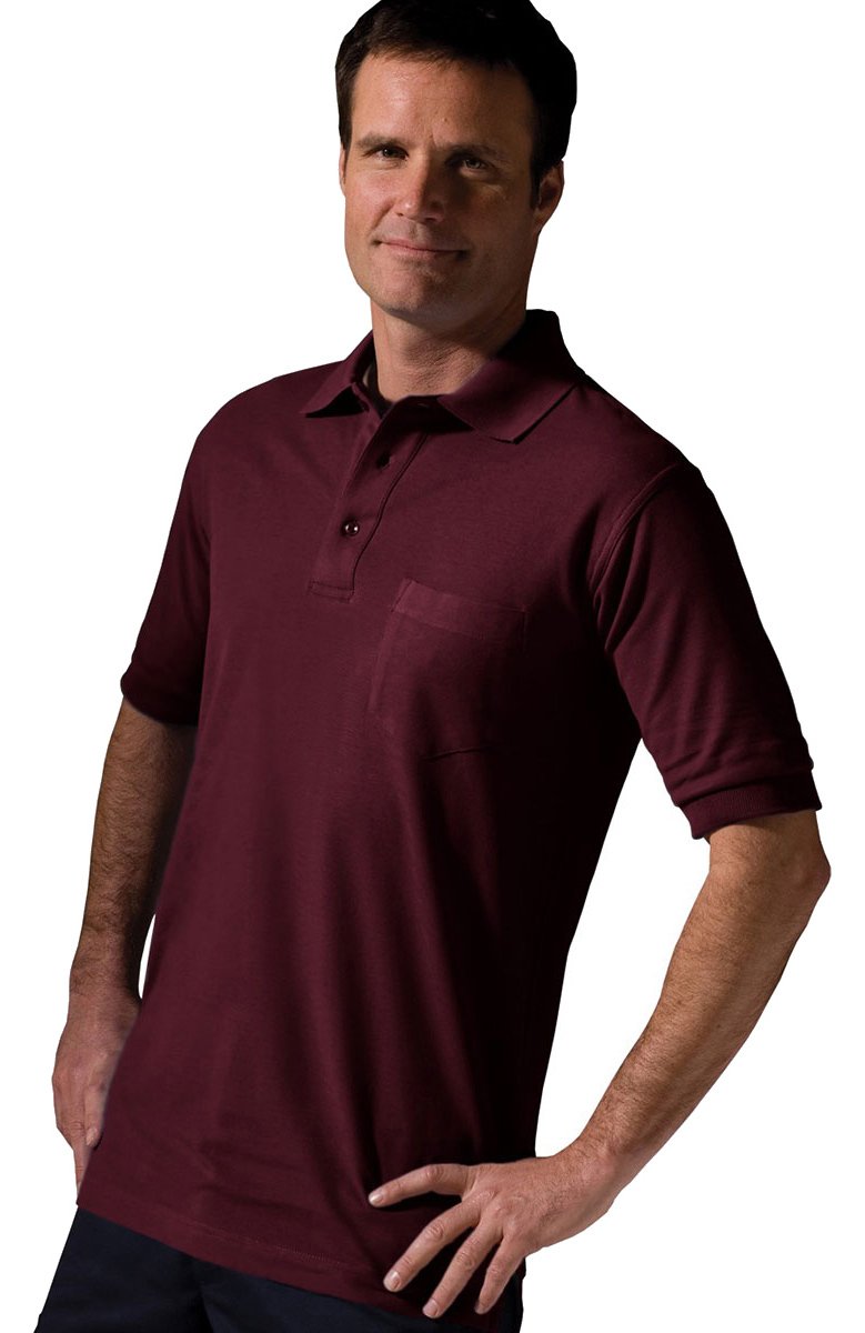 Edwards Blended Pique Short Sleeve Polo with Pocket - Image 2